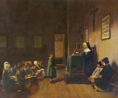 The Schoolroom, 1876 by François Bonvin